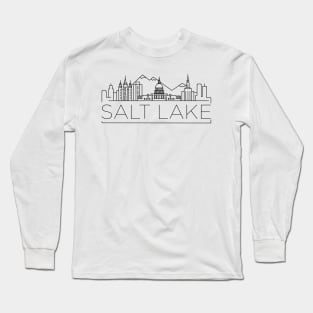Salt Lake Minimal Skyline Long Sleeve T-Shirt
